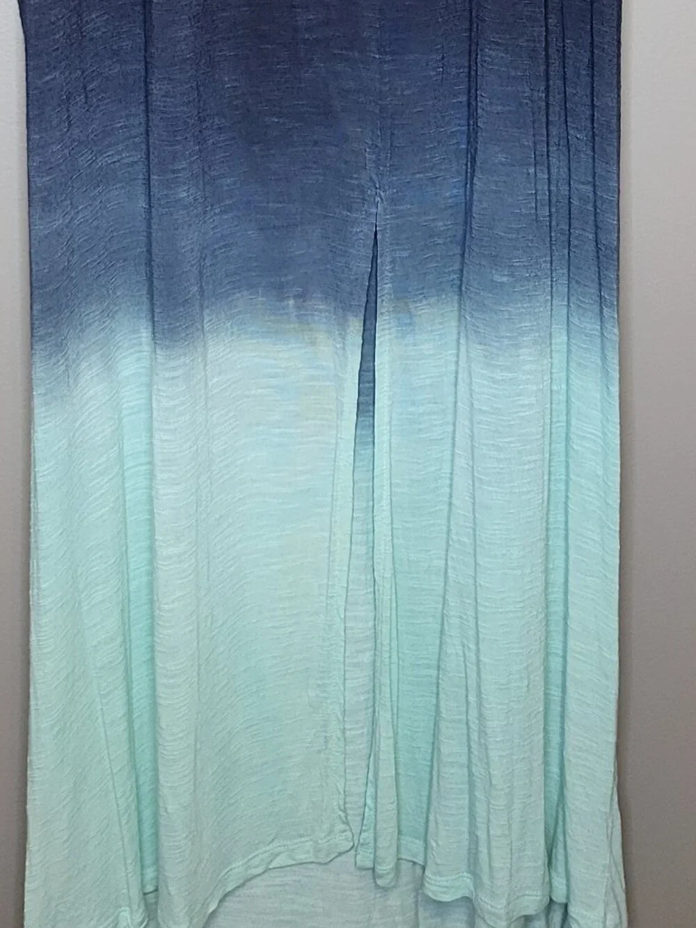 Element Navy to Aqua Ombre Maxi Skirt Women's Large Stretch Pull-On Boho Beach